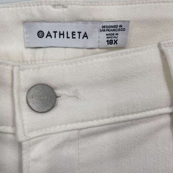 ATHLETA SCULPTEK ULTRA SKINNY JEANS High Rise White Size 18X - Picture 2 of 8